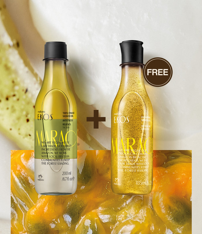 Ekos Maracujá Triple Phase Shower Oil + Exfoliating Shower Gel + Free Shipping_mobile